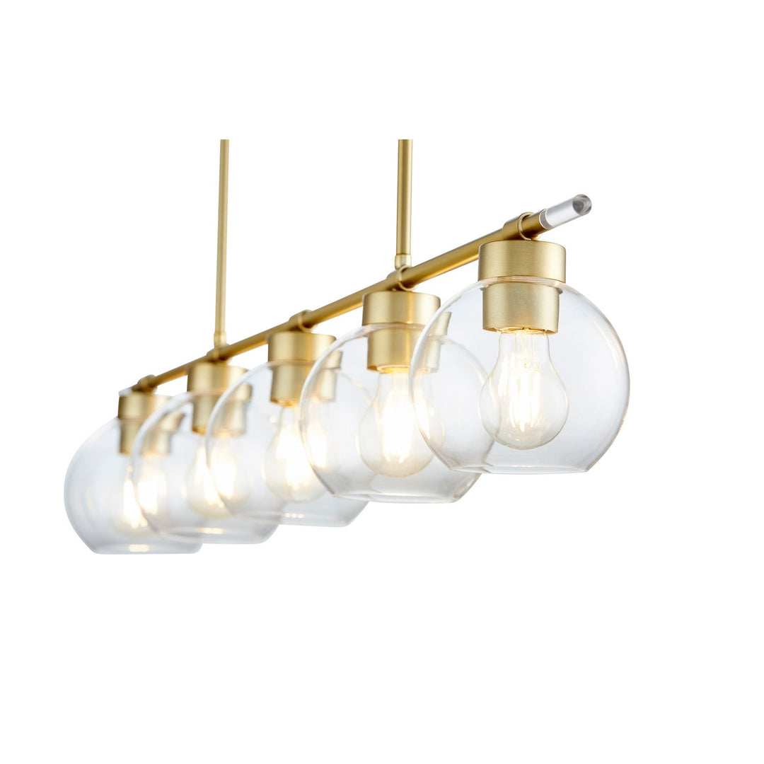 Quorum Volán 6617-5-80 Pendant Light - Aged Brass