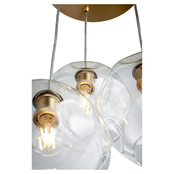 Quorum Numen 63-80 Pendant Light - Aged Brass