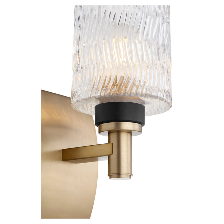 Quorum Stadium 5184-1-80 Wall Sconce Light - Aged Brass