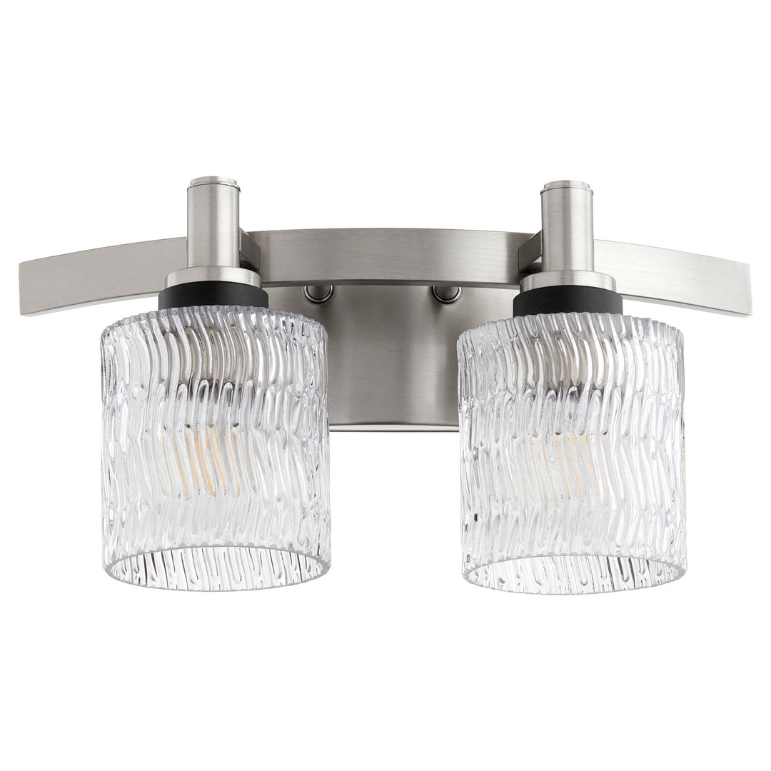Quorum Stadium 5184-2-65 Bath Vanity Light 16 in. wide - Satin Nickel