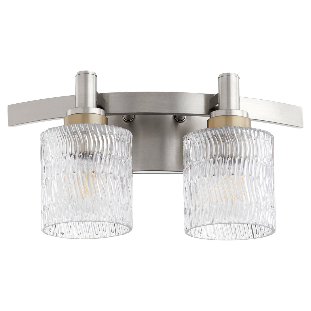 Quorum Stadium 5184-2-65 Bath Vanity Light 16 in. wide - Satin Nickel