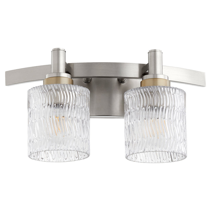 Quorum Stadium 5184-2-65 Bath Vanity Light 16 in. wide - Satin Nickel