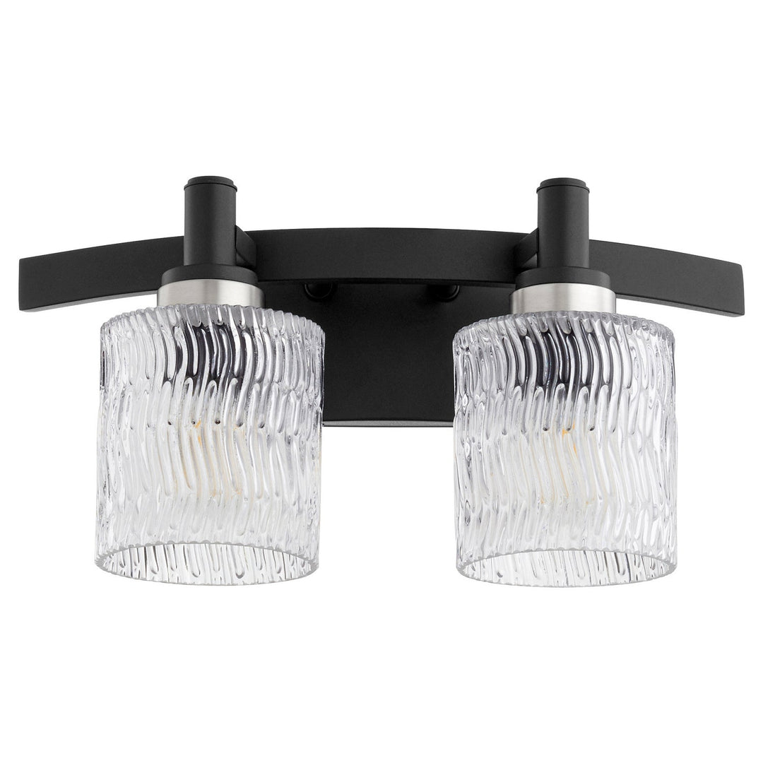 Quorum Stadium 5184-2-69 Bath Vanity Light 16 in. wide - Textured Black