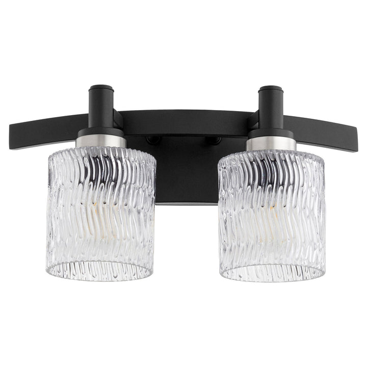 Quorum Stadium 5184-2-69 Bath Vanity Light 16 in. wide - Textured Black
