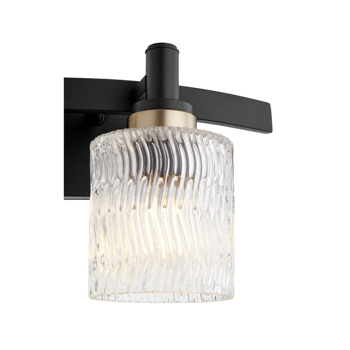Quorum Stadium 5184-2-69 Bath Vanity Light 16 in. wide - Textured Black