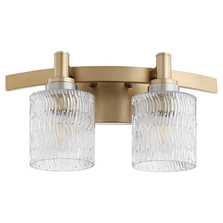 Quorum Stadium 5184-2-80 Bath Vanity Light 16 in. wide - Aged Brass