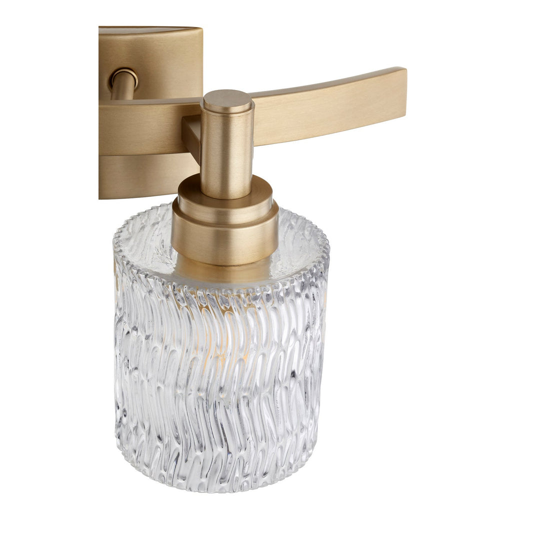 Quorum Stadium 5184-2-80 Bath Vanity Light 16 in. wide - Aged Brass