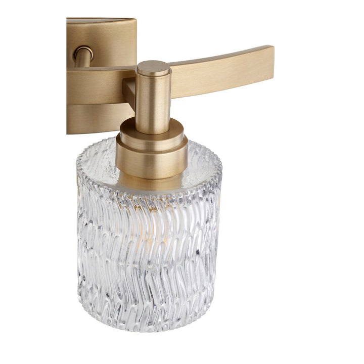 Quorum Stadium 5184-2-80 Bath Vanity Light 16 in. wide - Aged Brass