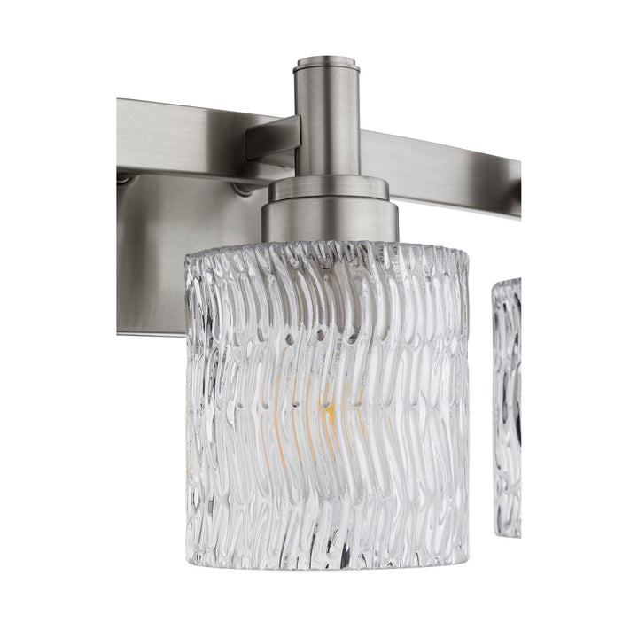Quorum Stadium 5184-3-65 Bath Vanity Light 24 in. wide - Satin Nickel