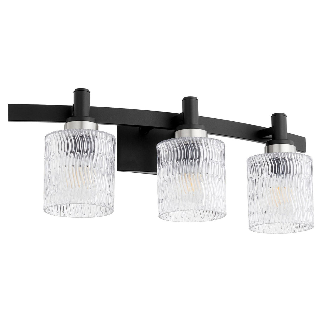 Quorum Stadium 5184-3-69 Bath Vanity Light 24 in. wide - Textured Black