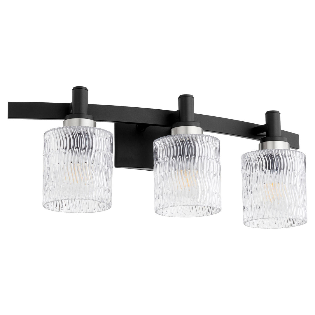 Quorum Stadium 5184-3-69 Bath Vanity Light 24 in. wide - Textured Black