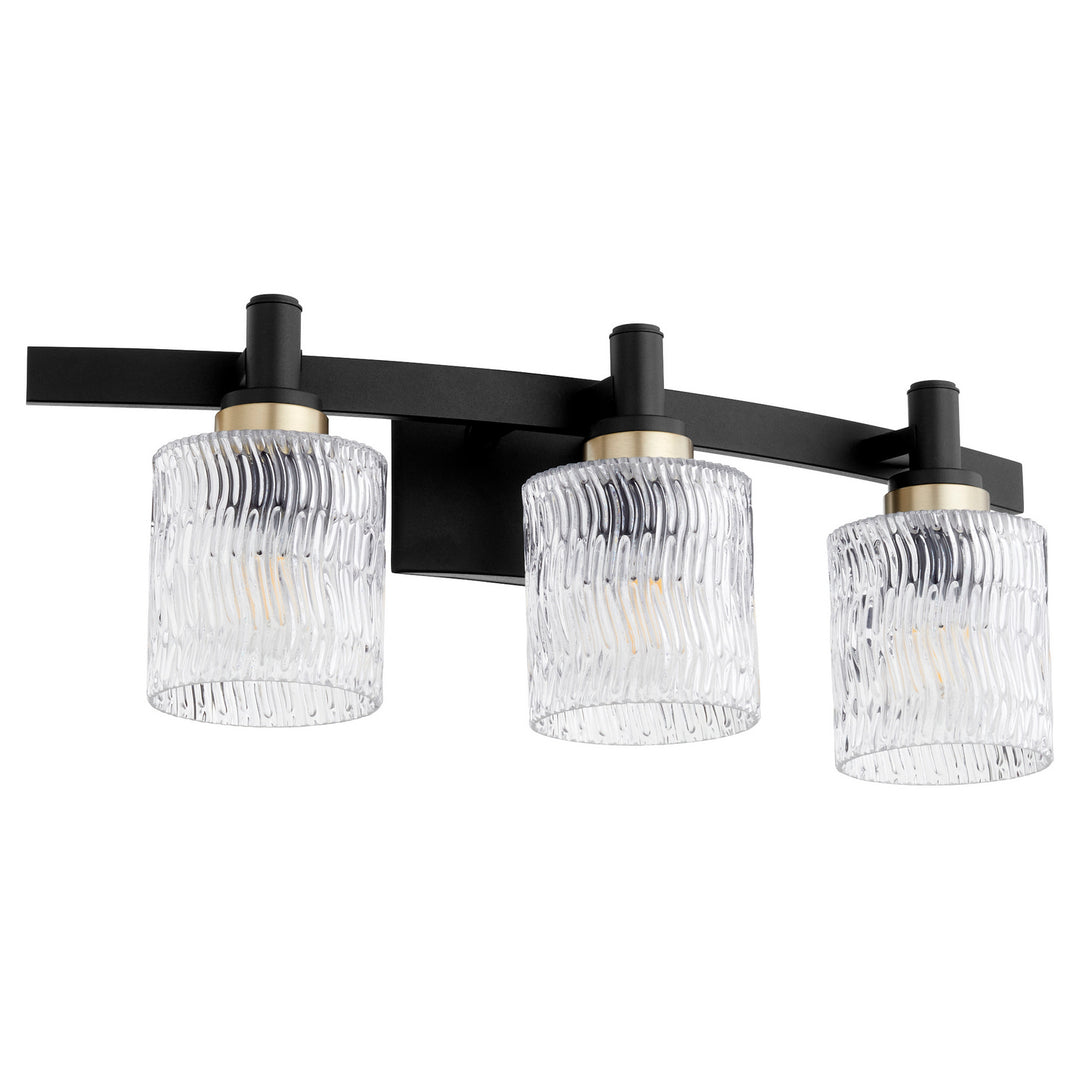 Quorum Stadium 5184-3-69 Bath Vanity Light 24 in. wide - Textured Black