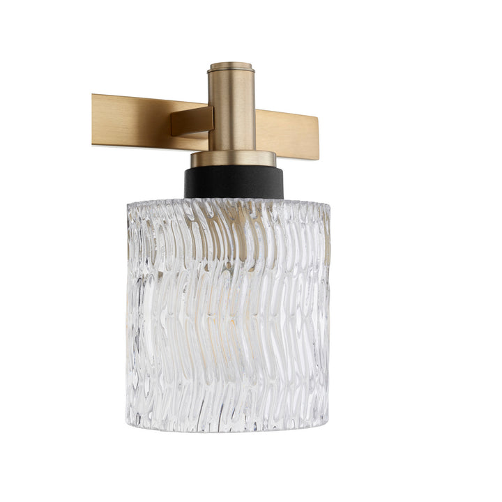 Quorum Stadium 5184-3-80 Bath Vanity Light 24 in. wide - Aged Brass