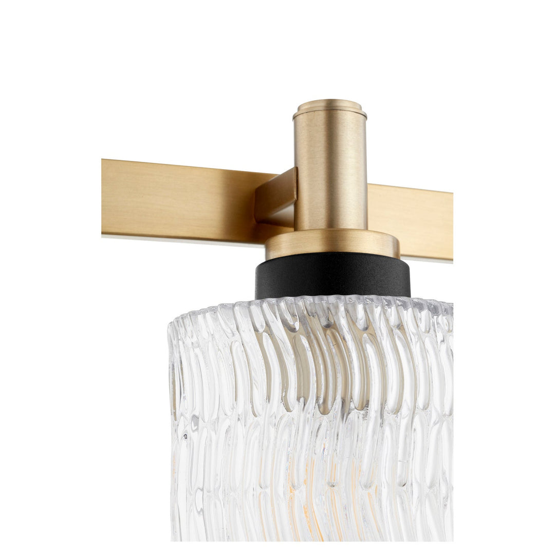 Quorum Stadium 5184-4-80 Bath Vanity Light 33 in. wide - Aged Brass