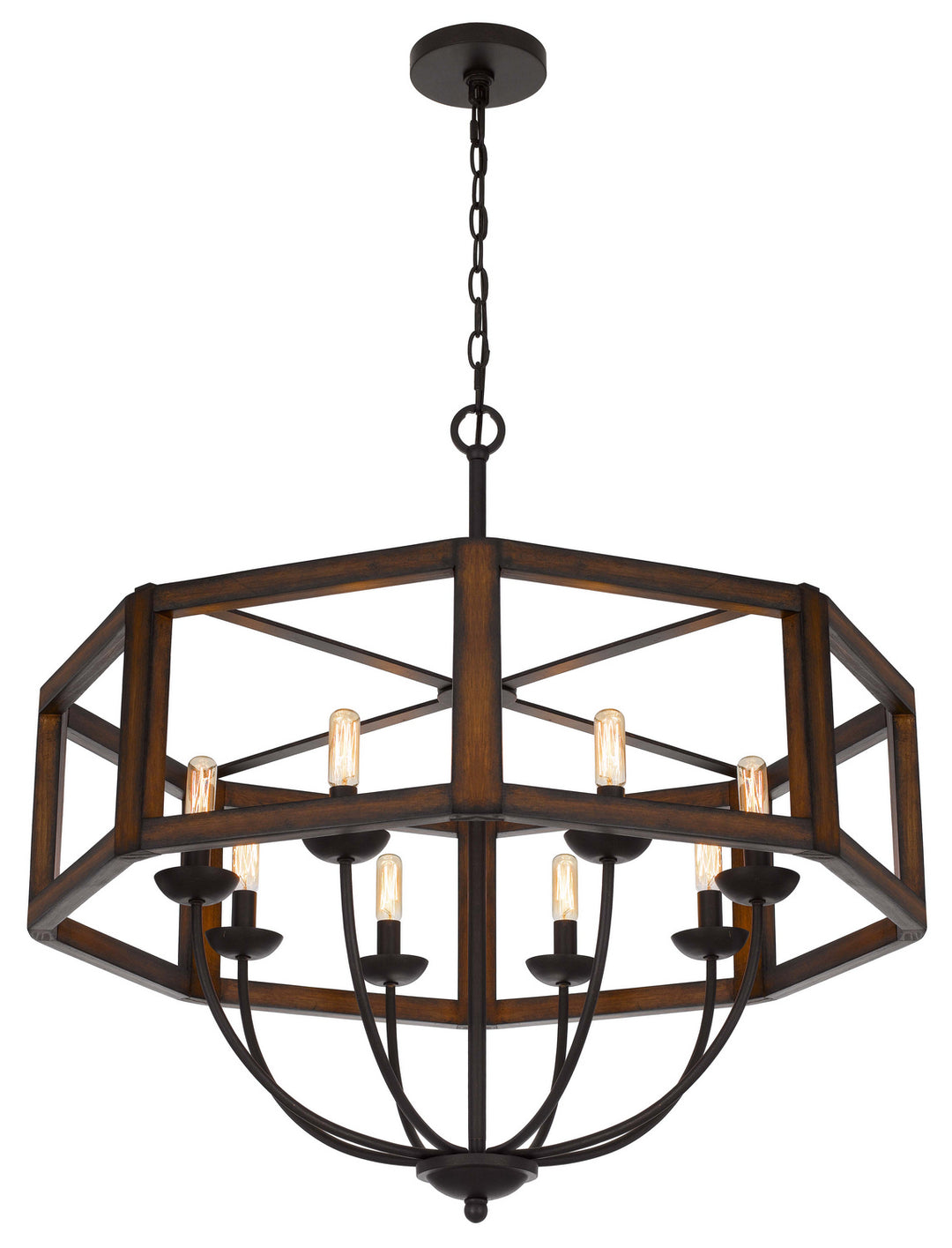 Cal Renton FX-3761-8 Chandelier Light - Oak