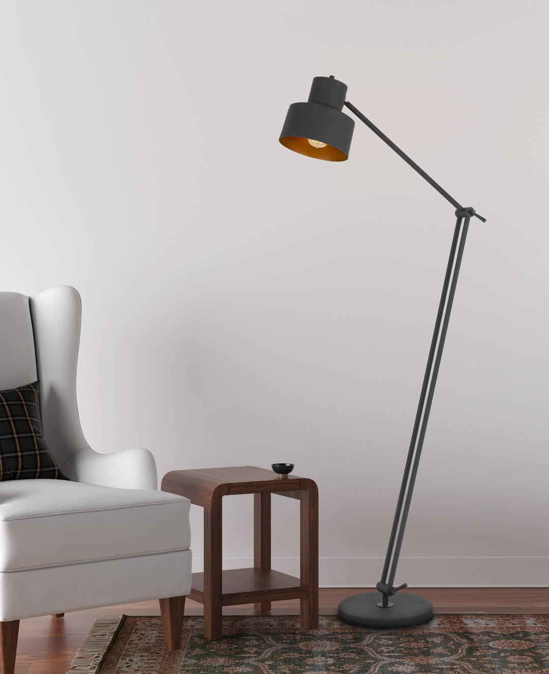 Cal Lighting BO-2966FL Davidson One Light Floor Lamp Lamp Black