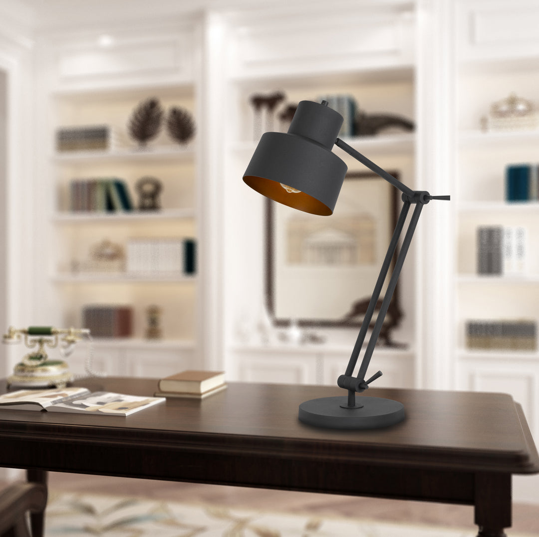 Cal Lighting BO-2966TB Davidson One Light Desk Lamp Lamp Black