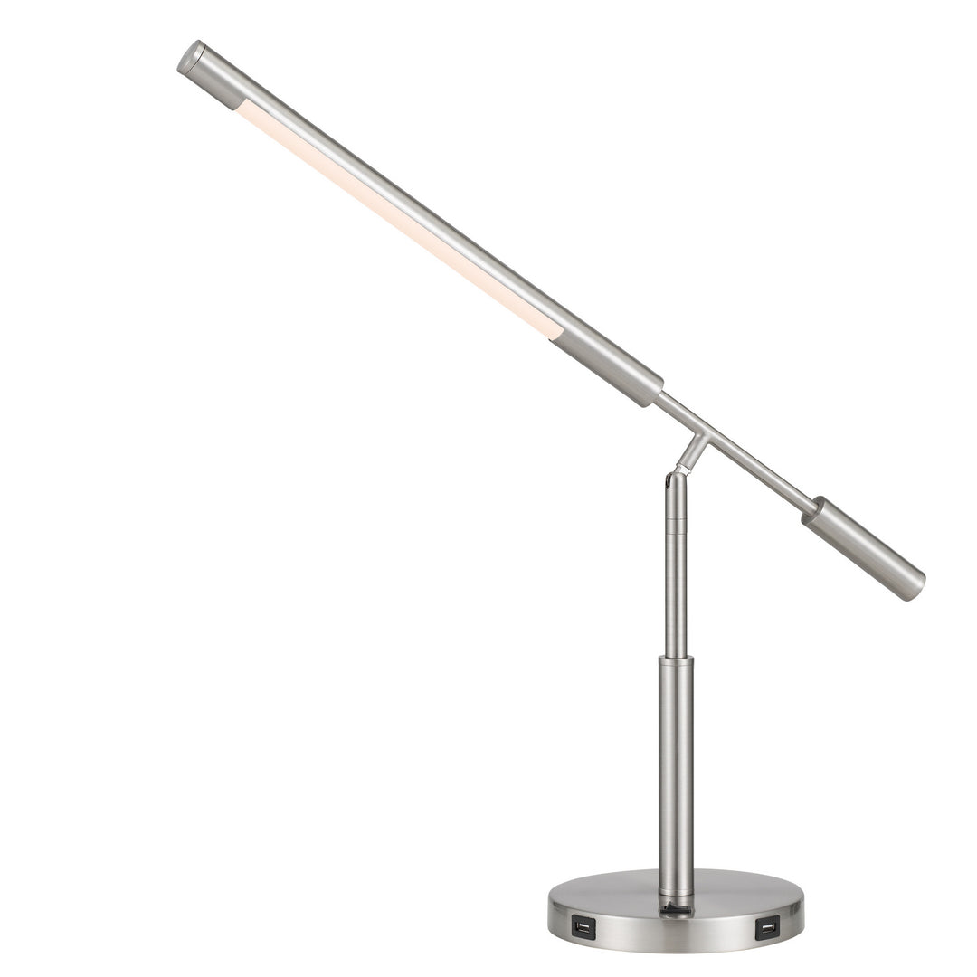 Cal Lighting BO-2967DK Auray Led Desk Lamp Lamp Pewter, Nickel, Silver