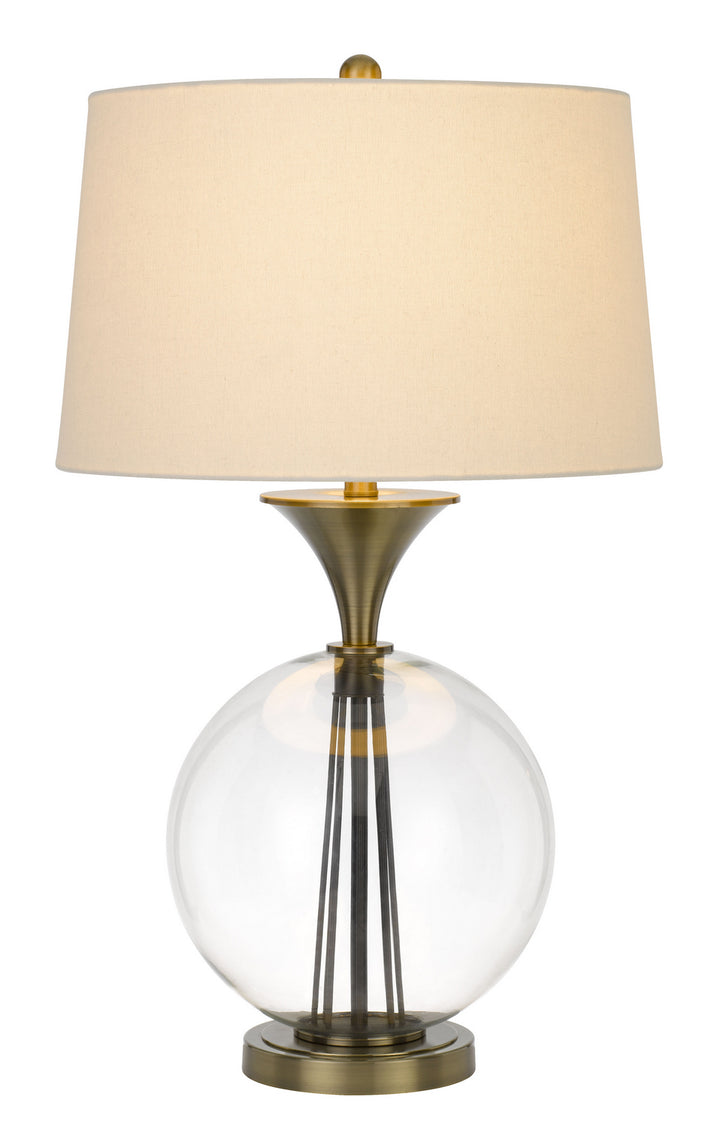 Cal Lighting BO-2990TB Moxee One Light Table Lamp Lamp Brass - Antique