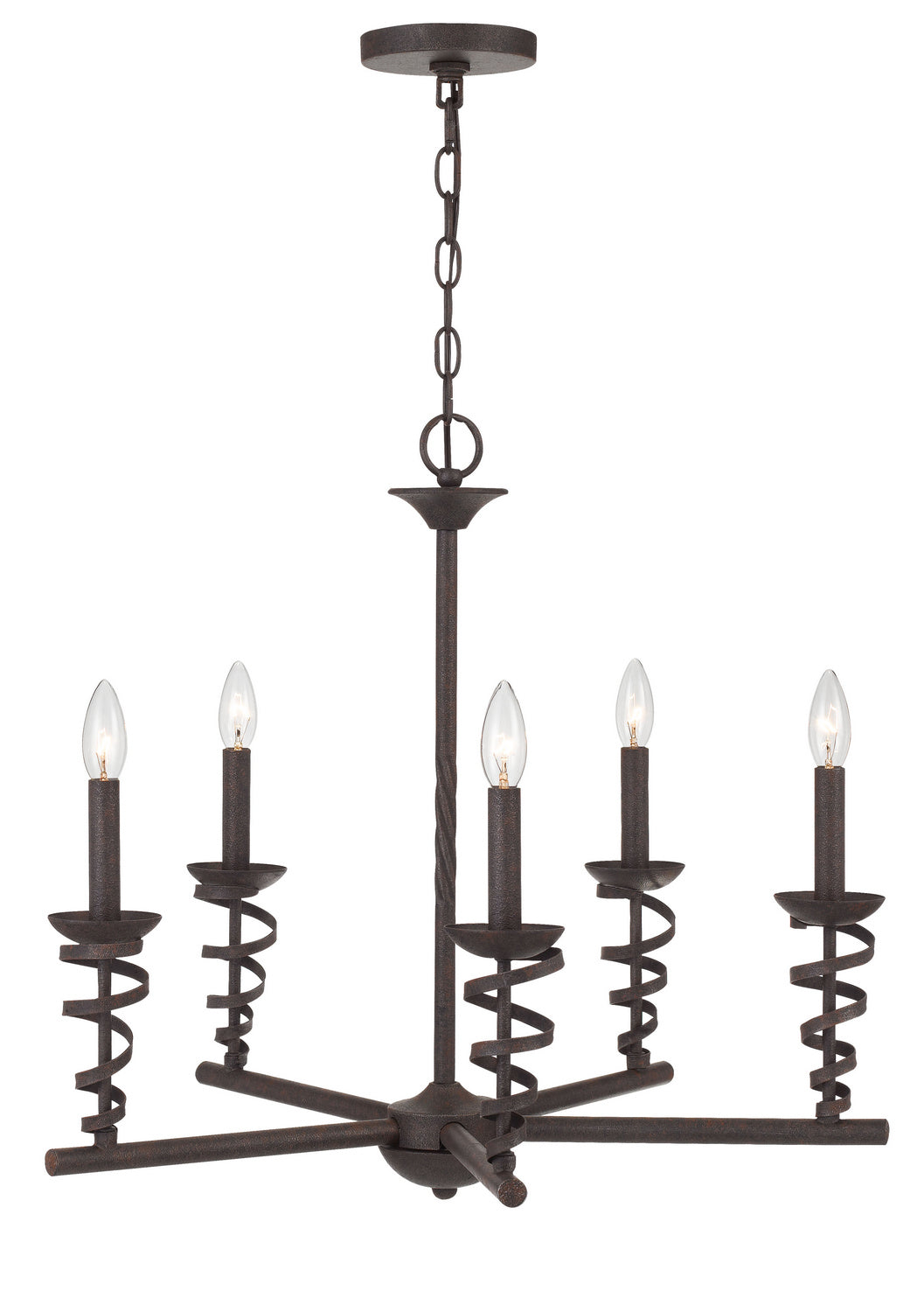 Cal Forbach FX-3746-5 Chandelier Light - Texture Black