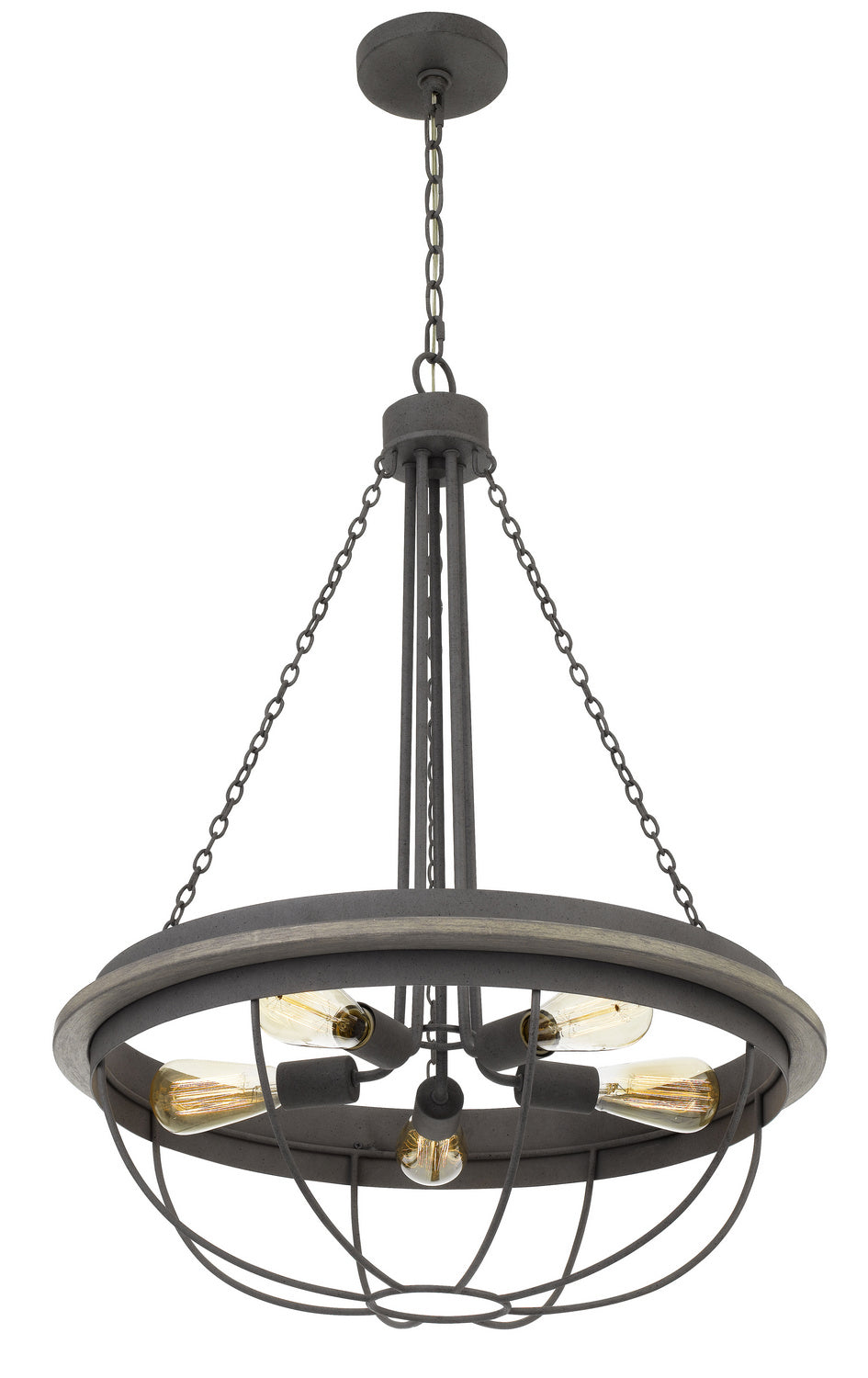 Cal Nixa FX-3748-5 Chandelier Light - Dove Grey