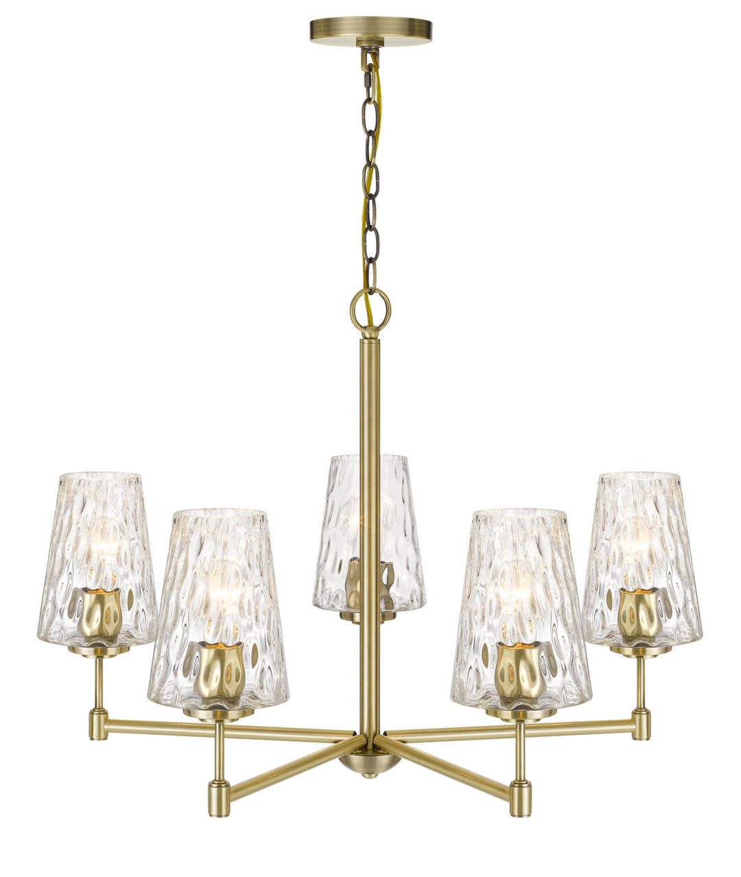 Cal Crestwood FX-3749-5 Chandelier Light - Antique Brass