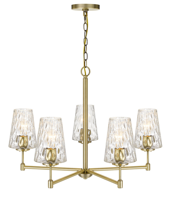 Cal Crestwood FX-3749-5 Chandelier Light - Antique Brass