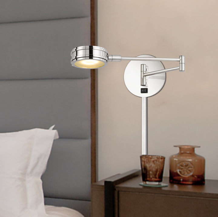 Cal Lighting WL-2927-CH  Led Swing Arm Wall Lamp Lamp Chrome