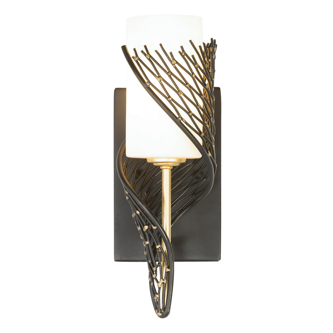 Varaluz Flow 240K01RMBFG Wall Sconce Light - Matte Black/French Gold