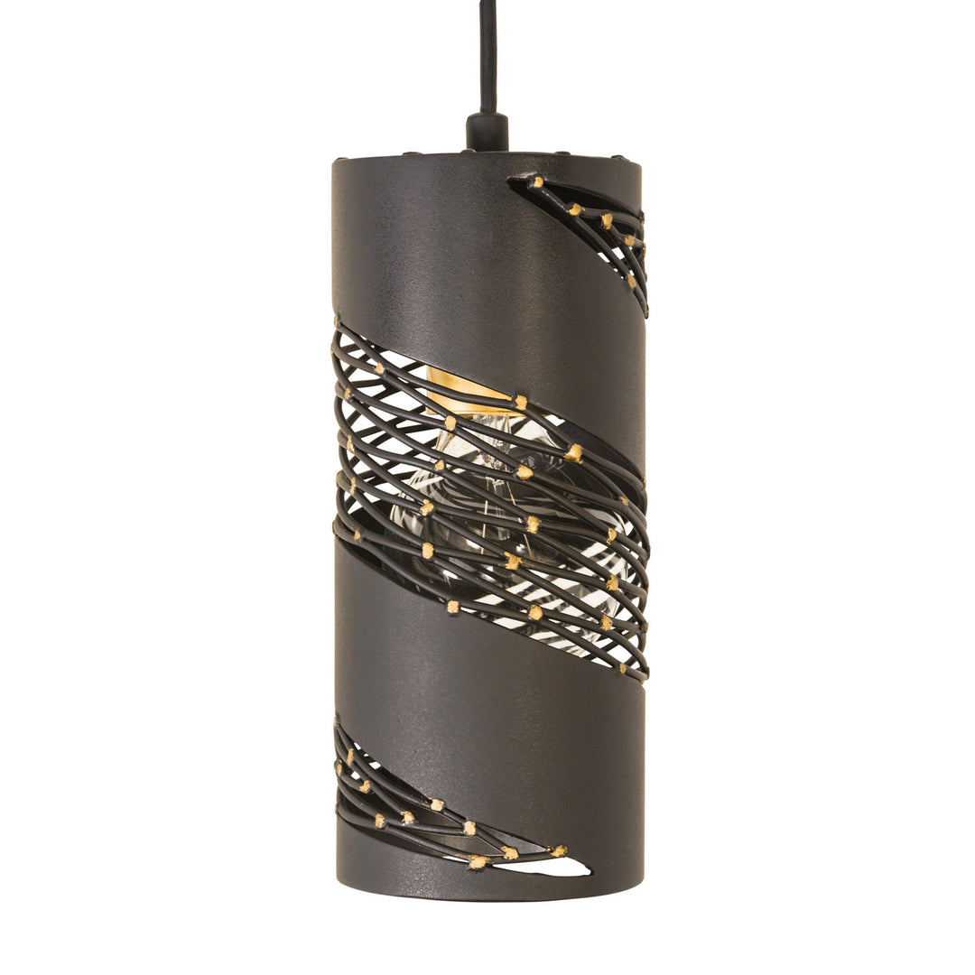 Varaluz Flow 240M01MBFG Pendant Light - Matte Black/French Gold