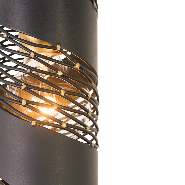 Varaluz Flow 240M01MBFG Pendant Light - Matte Black/French Gold