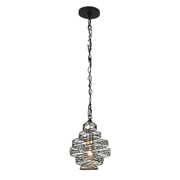 Varaluz Flow 240P01MBFG Pendant Light - Matte Black/French Gold