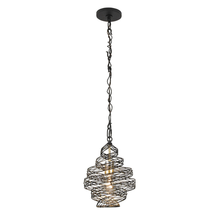 Varaluz Flow 240P01MBFG Pendant Light - Matte Black/French Gold