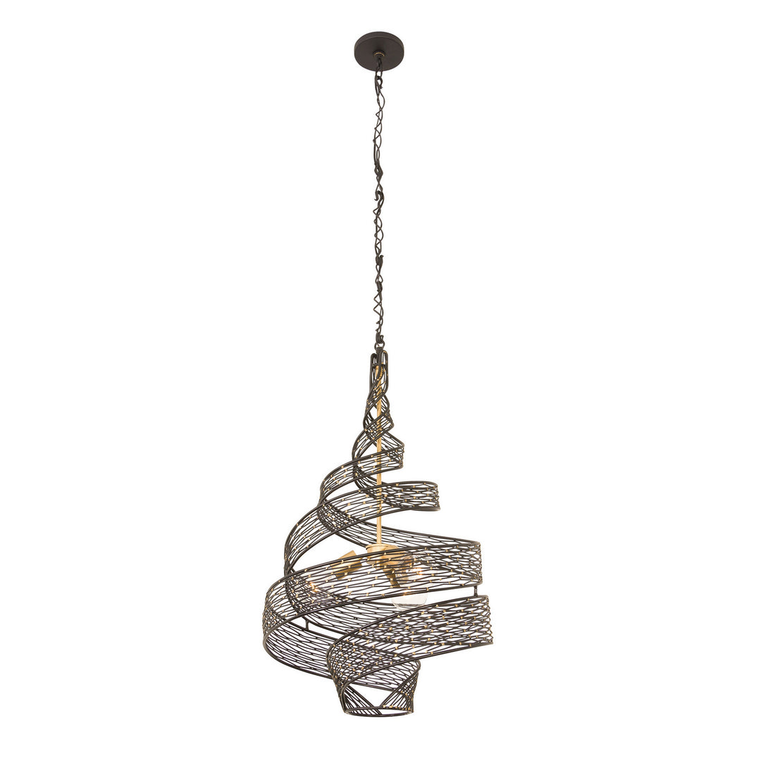 Varaluz Flow 240P03MBFG Pendant Light - Matte Black/French Gold