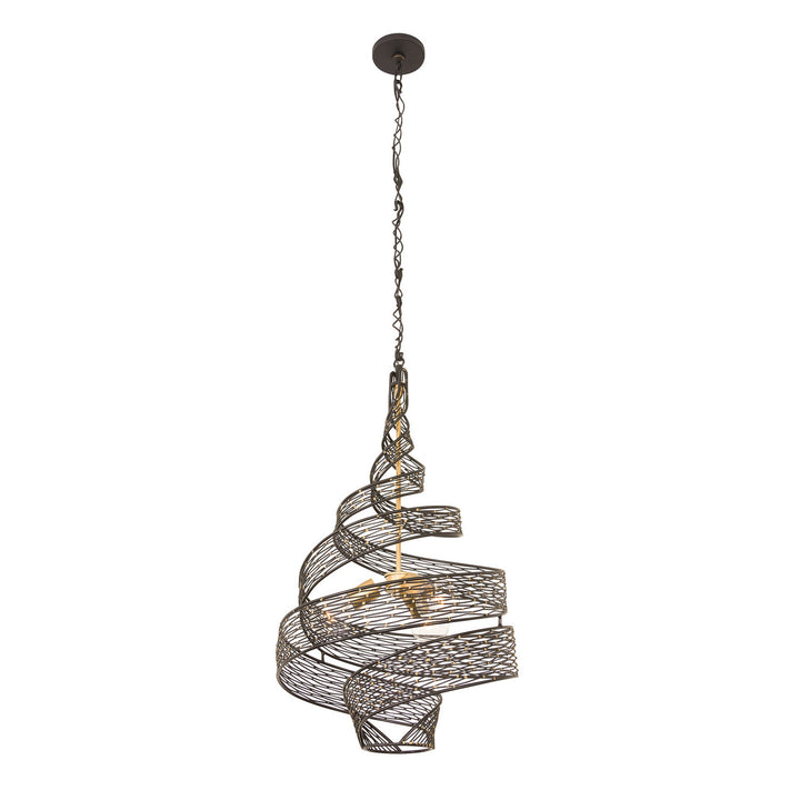 Varaluz Flow 240P03MBFG Pendant Light - Matte Black/French Gold