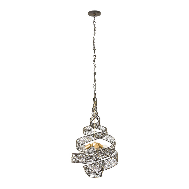 Varaluz Flow 240P03MBFG Pendant Light - Matte Black/French Gold