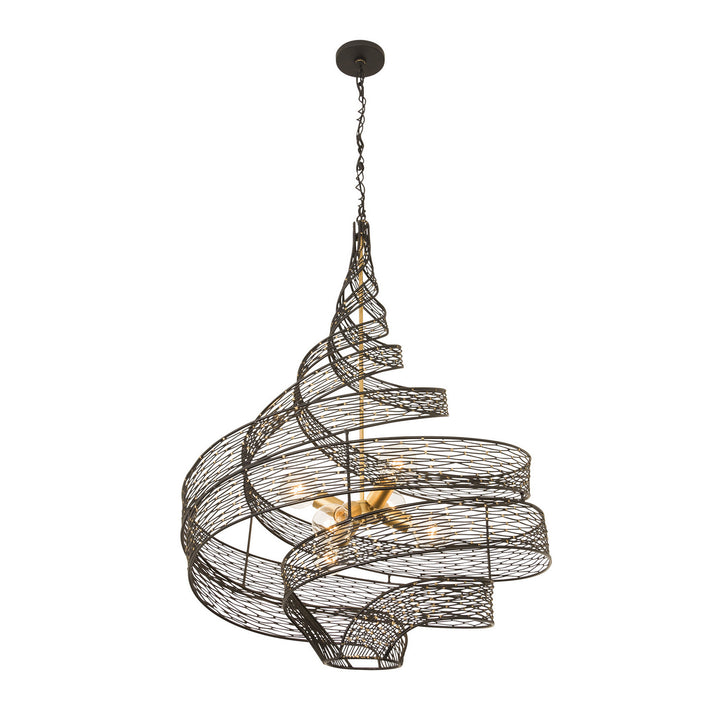 Varaluz Flow 240P06MBFG Pendant Light - Matte Black/French Gold