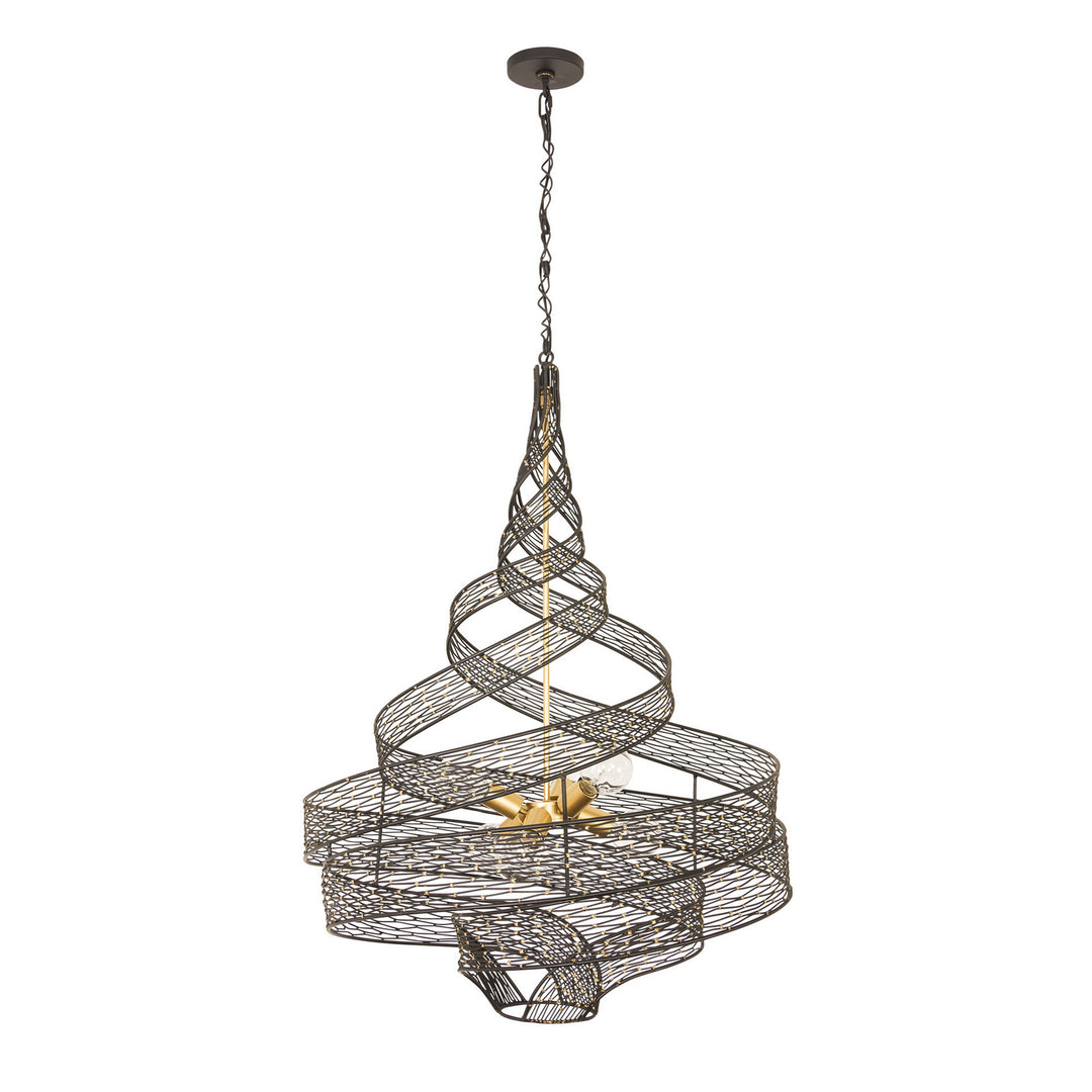 Varaluz Flow 240P06MBFG Pendant Light - Matte Black/French Gold