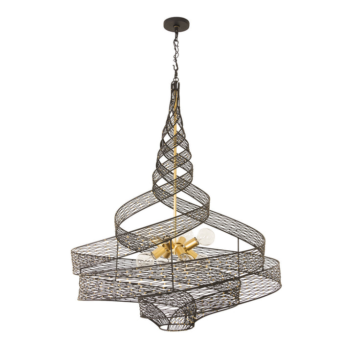 Varaluz Flow 240P08MBFG Pendant Light - Matte Black/French Gold