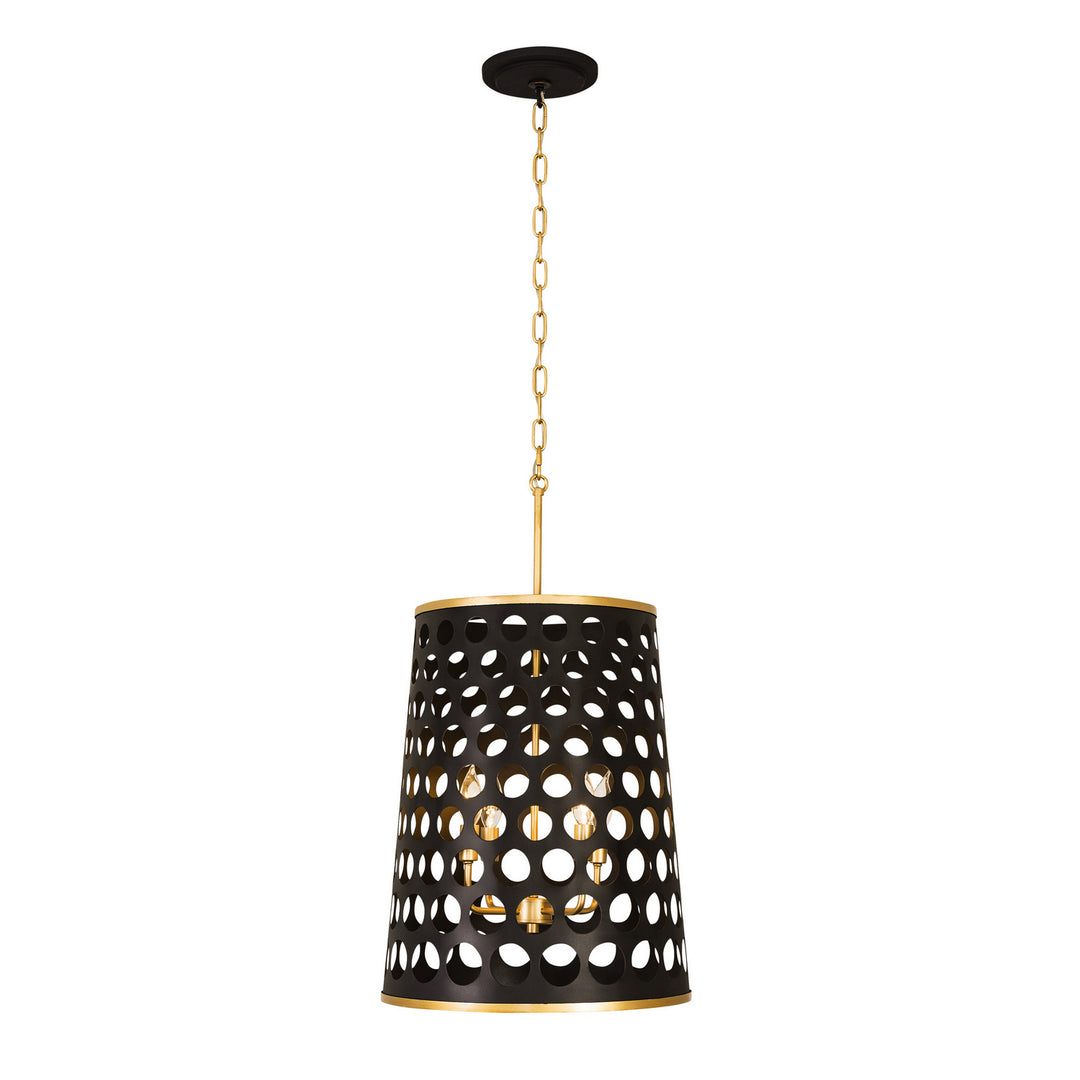 Varaluz Bailey 346F04MBFG Pendant Light - Matte Black/French Gold