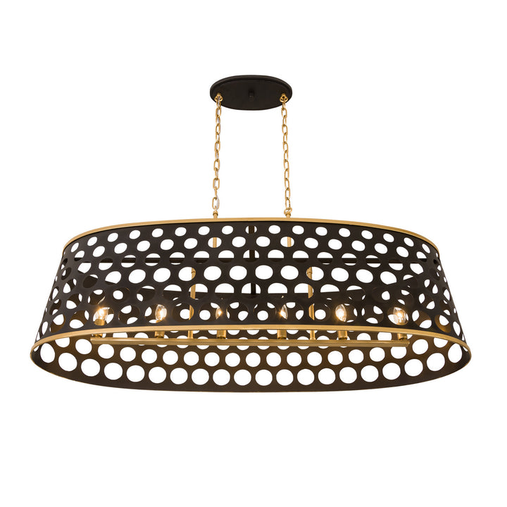 Varaluz Bailey 346N06MBFG Pendant Light - Matte Black/French Gold