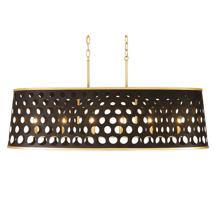 Varaluz Bailey 346N06MBFG Pendant Light - Matte Black/French Gold