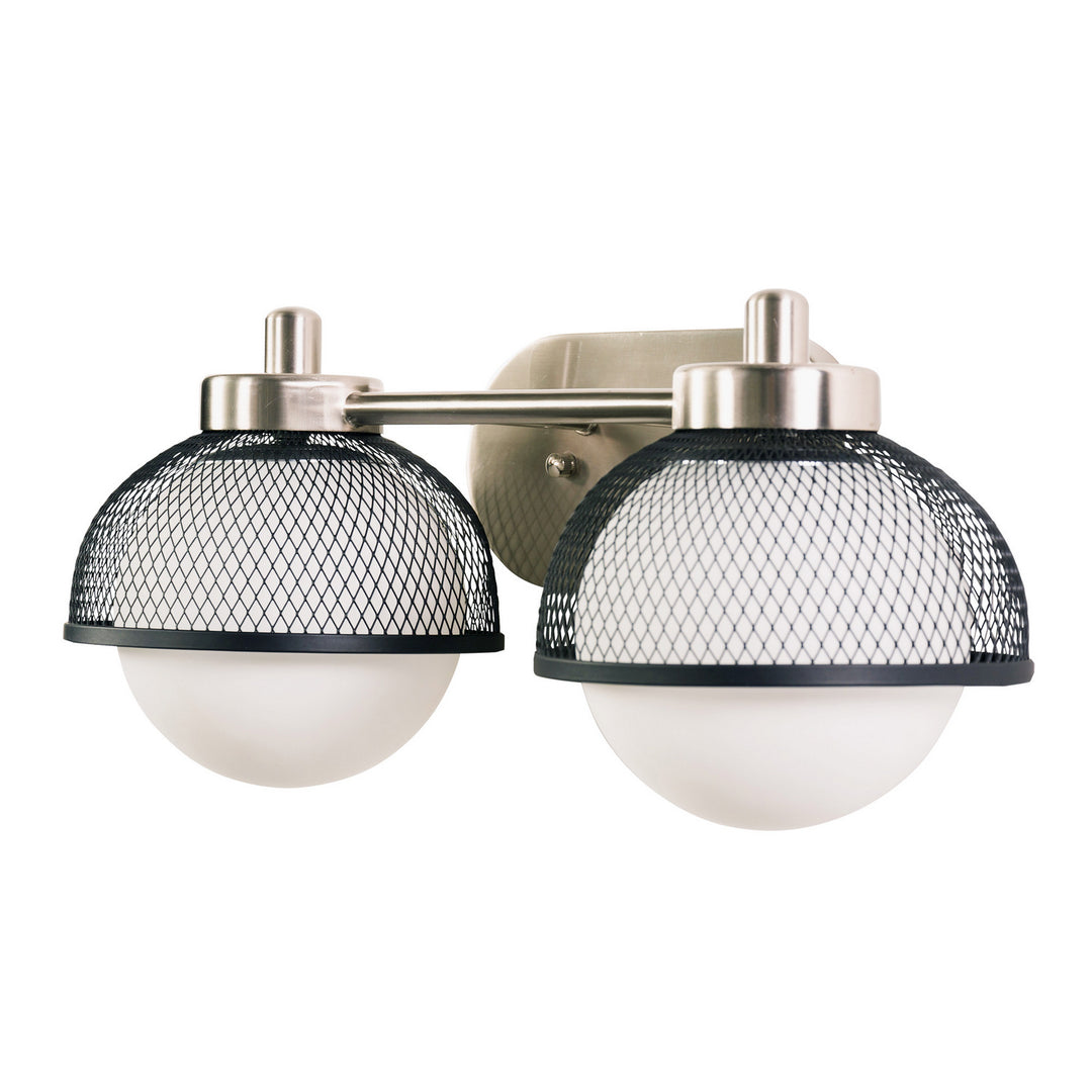 Varaluz Aris 347B02BNBL Bath Vanity Light 18 in. wide - Brushed Nickel/Black