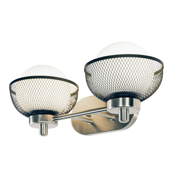 Varaluz Aris 347B02BNBL Bath Vanity Light 18 in. wide - Brushed Nickel/Black