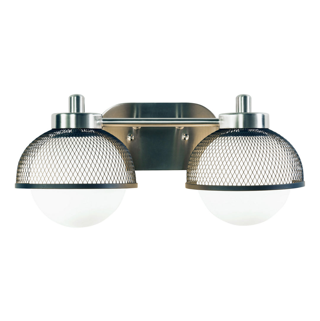 Varaluz Aris 347B02BNBL Bath Vanity Light 18 in. wide - Brushed Nickel/Black