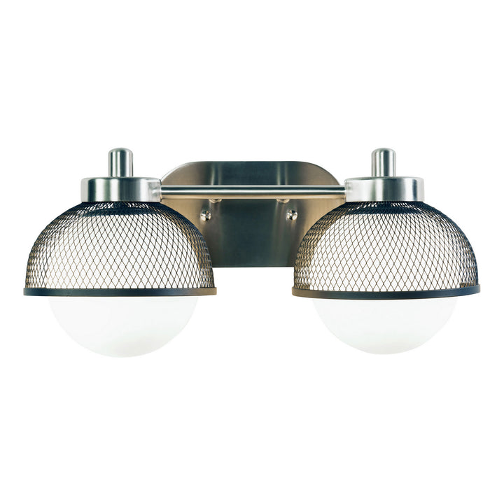 Varaluz Aris 347B02BNBL Bath Vanity Light 18 in. wide - Brushed Nickel/Black