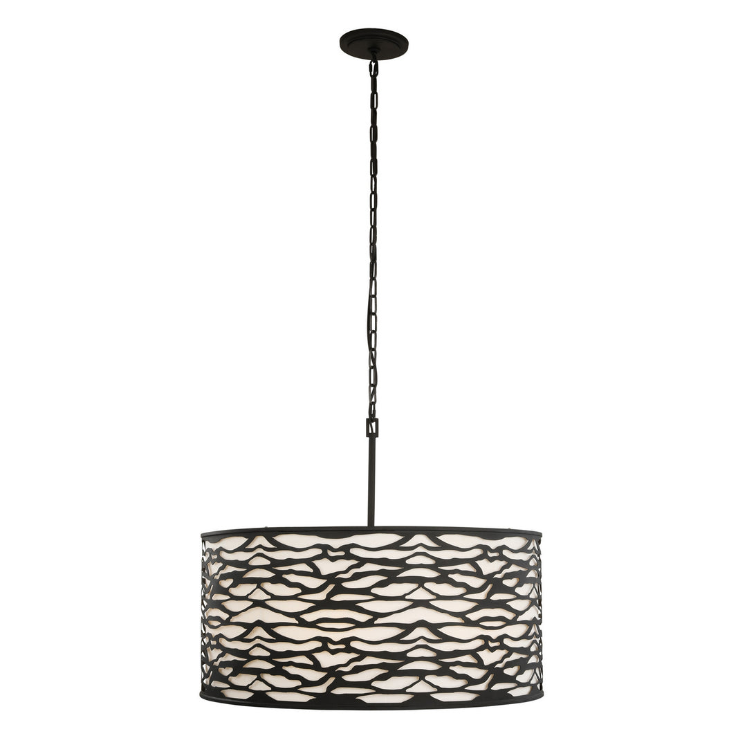 Varaluz Kato 348P06CB Chandelier Light - Carbon Black