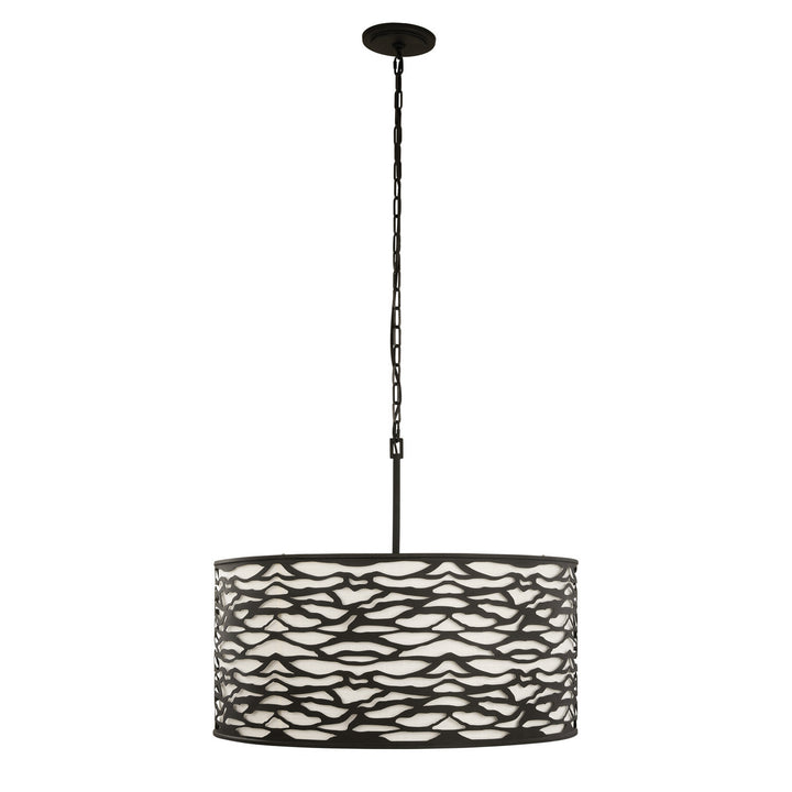 Varaluz Kato 348P06CB Chandelier Light - Carbon Black