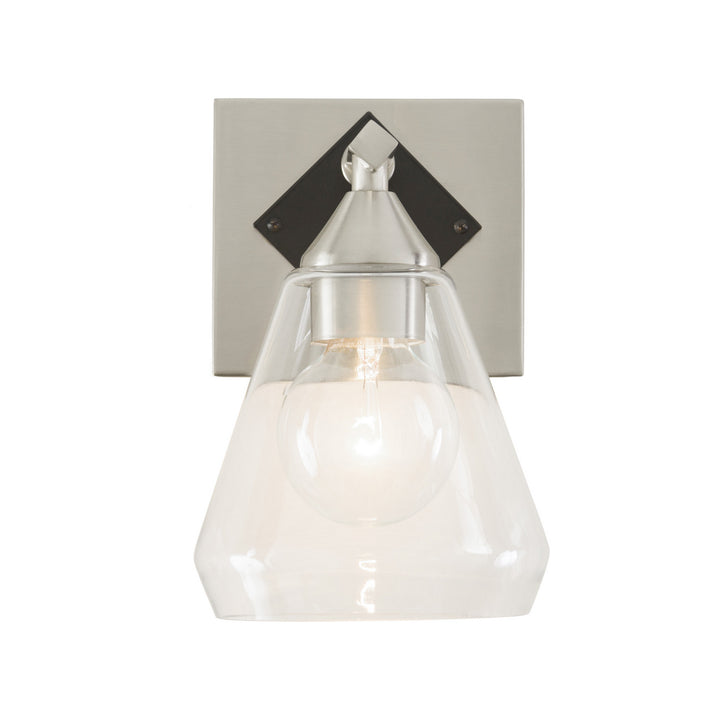 Varaluz Prestige 349B01BNMB Wall Sconce Light - Brushed Nickel/Matte Black