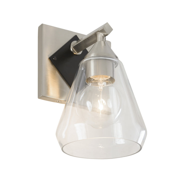 Varaluz Prestige 349B01BNMB Wall Sconce Light - Brushed Nickel/Matte Black